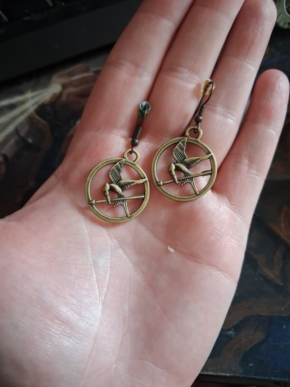 Mockingbird dangle earrings